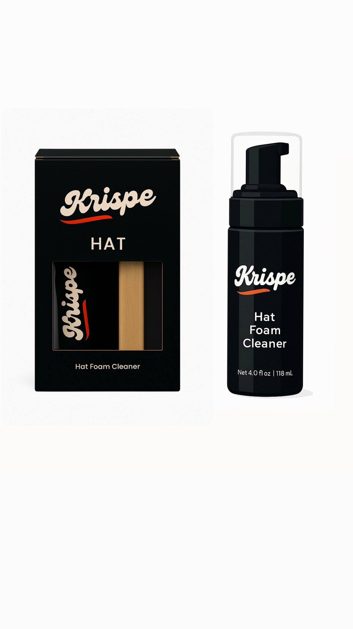 Krispe Hat Foam Cleaner Starter Kit - Single 4oz Bottle & Brush
